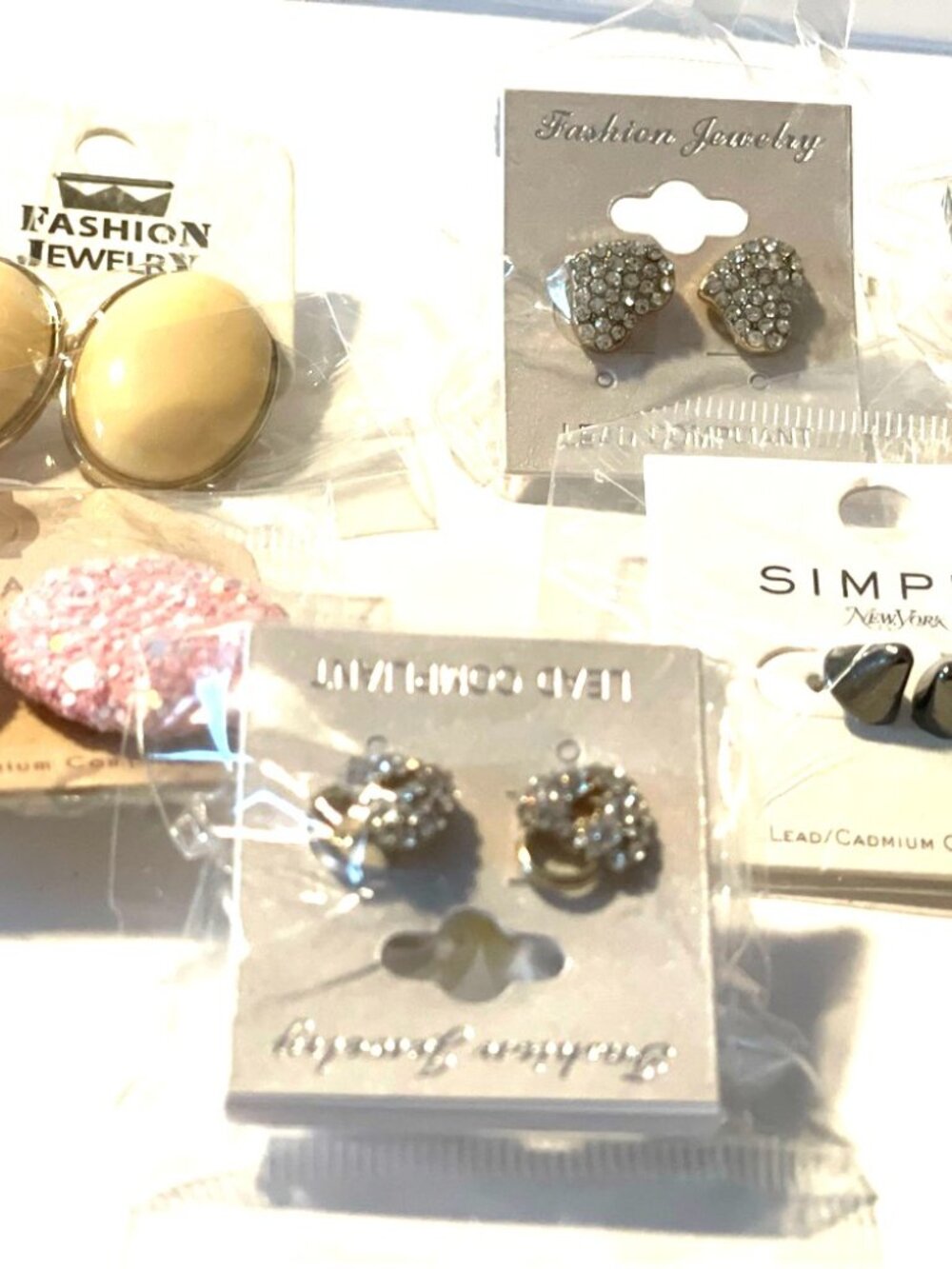 6 Various Stud Earrings Set Fashion Jewelry #1032